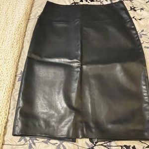 Bebe Faux vegan leather black shirt. New with tags. Size 10